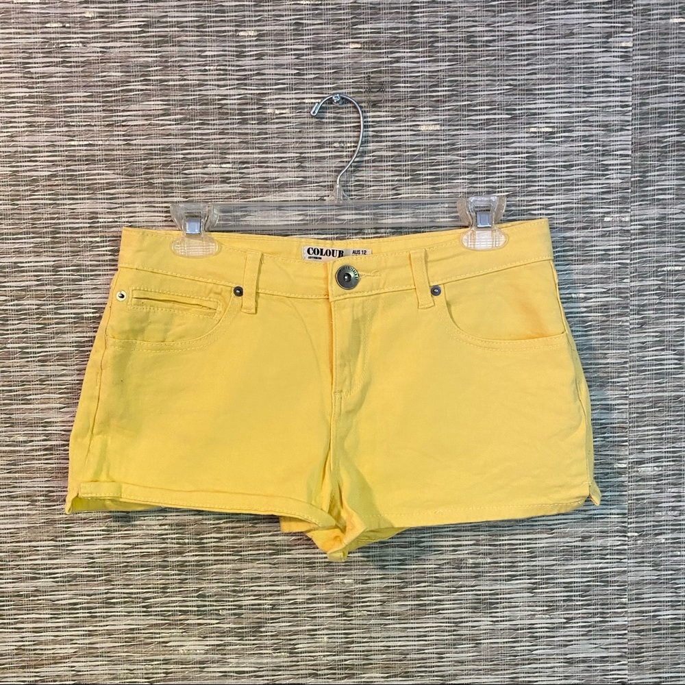 Yellow Jean Shorts